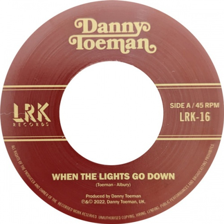 Danny Toeman - When The Lights Go Down - 7" Vinyl