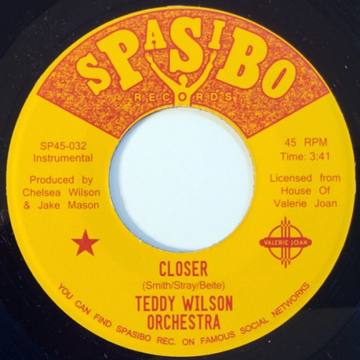 Teddy Wilson Orchestra - Closer - 7" Vinyl