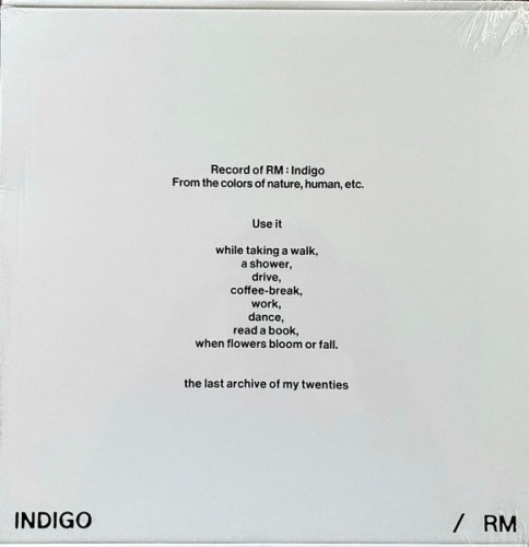 RM - Indigo - LP Colored Vinyl - Ear Candy Music