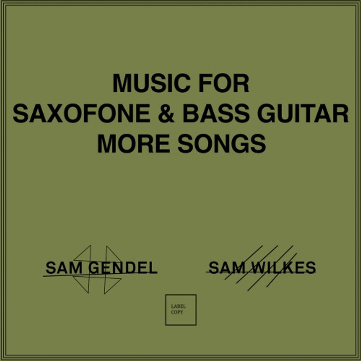 Sam Gendel & Sam Wilkes - Music For Saxophone & Bass Guitar More Songs - LP Vinyl