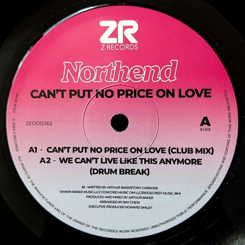 Northend - Can't Put No Price On Love - 12" Vinyl