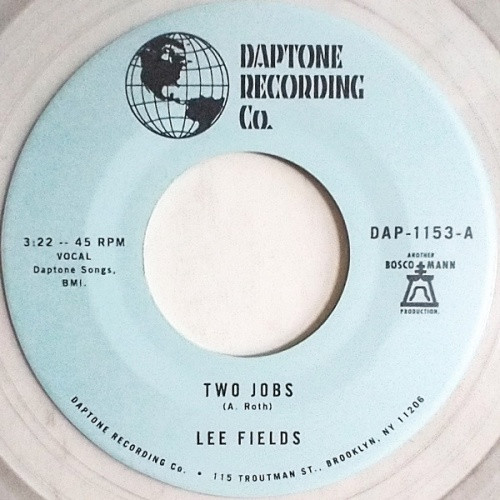 Lee Fields - Two Jobs / Save Your Tears - 7" Clear Vinyl