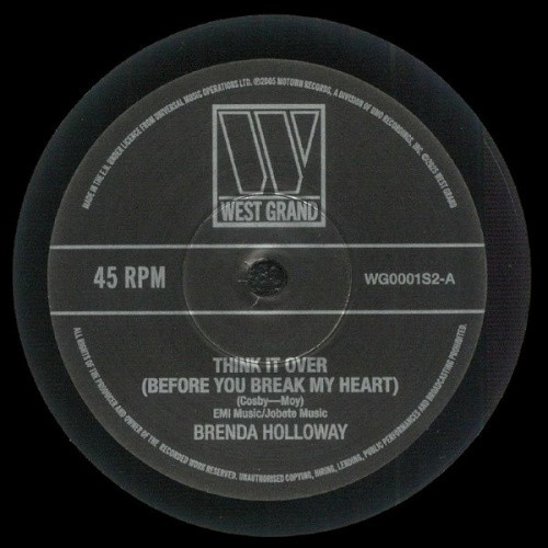 Brenda Holloway / Earl Van Dyke - Think It Over (Before You Break My Heart) - 7" Vinyl