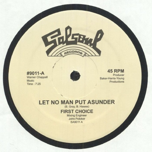 First Choice - Let No Man Put Asunder (Ron Hardy Edit) - 12" Vinyl