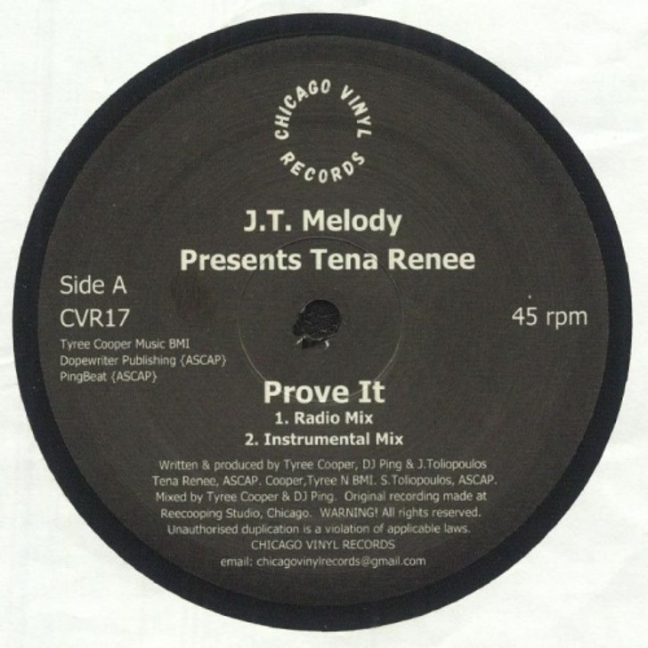 J.T. Melody & Tena Renee - Prove It - 12" Vinyl