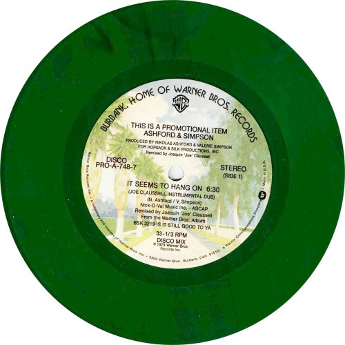 Ashford & Simpson - It Seems To Hang On (Joe Claussell Instrumental Dub) - 7" Colored Vinyl