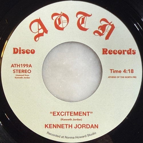 Kenneth Jordan - Excitement - 7" Vinyl