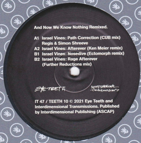 Israel Vines - And Now We Know Nothing Remixed - 12" Vinyl
