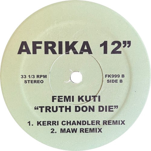 Fela Kuti / Femi Kuti - Water Get No Enemy / Truth Don Die (Remixes) - 12" Vinyl