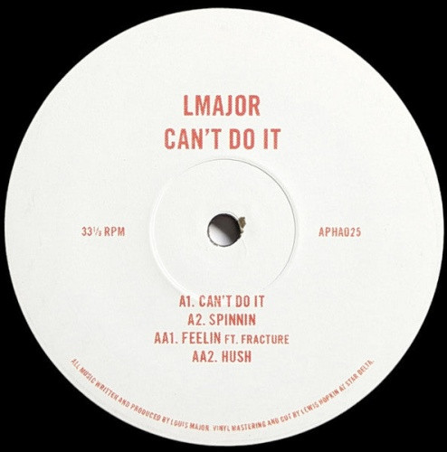 LMajor - Can't Do It - 12" Vinyl