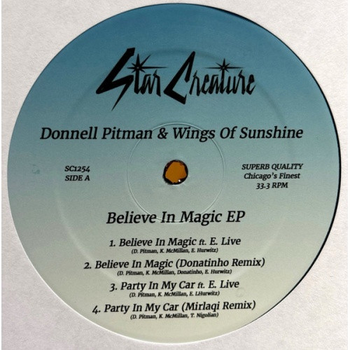 Donnell Pitman & Wings Of Sunshine - Believe In Magic Ep - 12" Vinyl