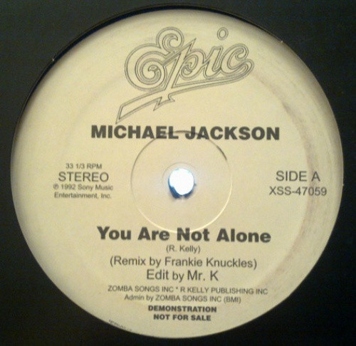 Michael Jackson / Lil' Louis – You Are Not Alone / Club Lonely (2009,  Vinyl) - Discogs