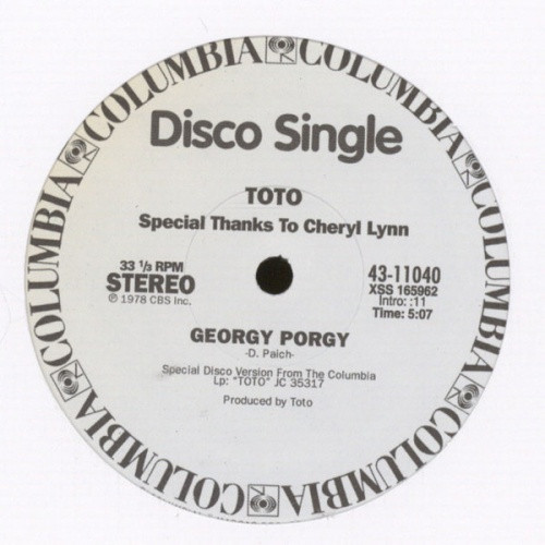 Toto - Georgy Porgy / Child's Anthem - 12