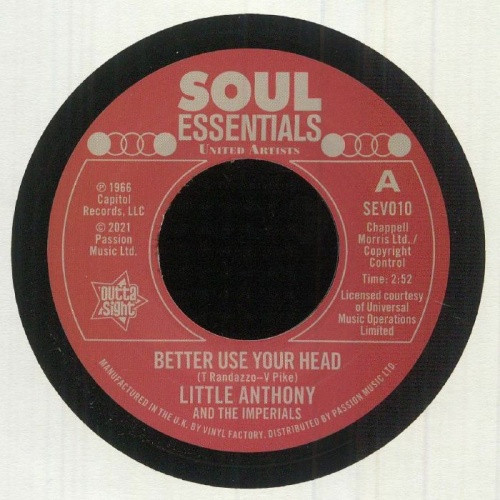 Little Anthony And The Imperials Better Use Your Head 7 Vinyl Ear Candy Music 