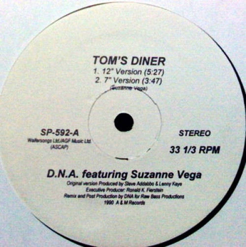 【超プレミア●ビニール盤】D.N.A.+スザンヌ・ヴェガ TOM'S DINER 418467236523__00527.1694668332