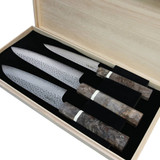 JAPANESE VG-10 DAMASCUS 3-PC KITCHEN KNIFE SET