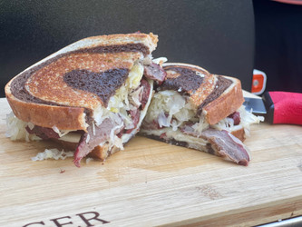 Smoked Elk Reuben Sandwich 