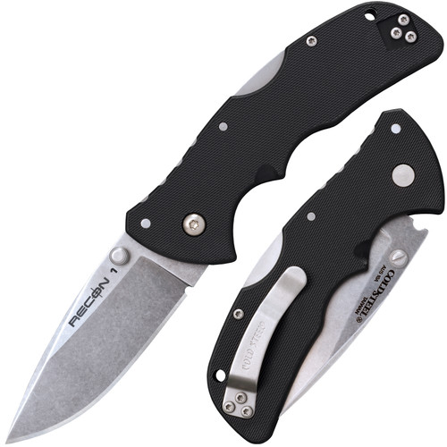 MINI RECON 1 CLIP PT IN 10A STONE WASH | Cold Steel Knives