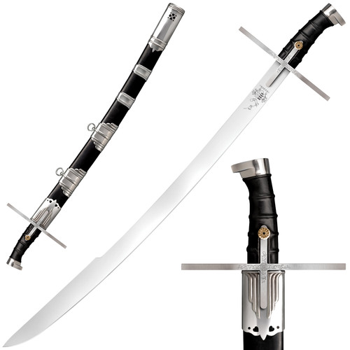 Épée Cold Steel Colichemarde Sword lame Acier 1055 High Carbon 822 mm  manche galuchat noir