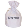HOSPITALITY 1 SOURCE AMENITY BAGS or HOSPITALITY 1 SOURCE or BATH TISSUE BAG or WHITE/NAVY EMBROIDERY