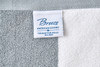 Thomaston Mills American Luxury Breeze pool towels in Ultramarine Blue / White and Ultimate Gray / White cabana stripes