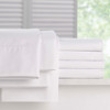 Fresh White T200 flat sheet. Representative supplier collection image; sheet only. Other bedding and pillow inserts not included.