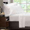 Representative Martex Ultra Touch Microfiber Fresh White bedding photo. This listing is for fitted sheets only; other bedding and furnishings are not included. Photo is shared across sizes; see this listing for size and case quantity.