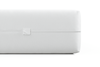 Side view, encasement fully wrapping a mattress in breathable knit fabric