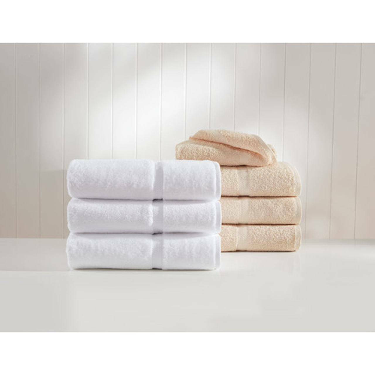 1888 Mills Crown Touch Bath Towels XL 27x54 100% Cotton White 4 Dz