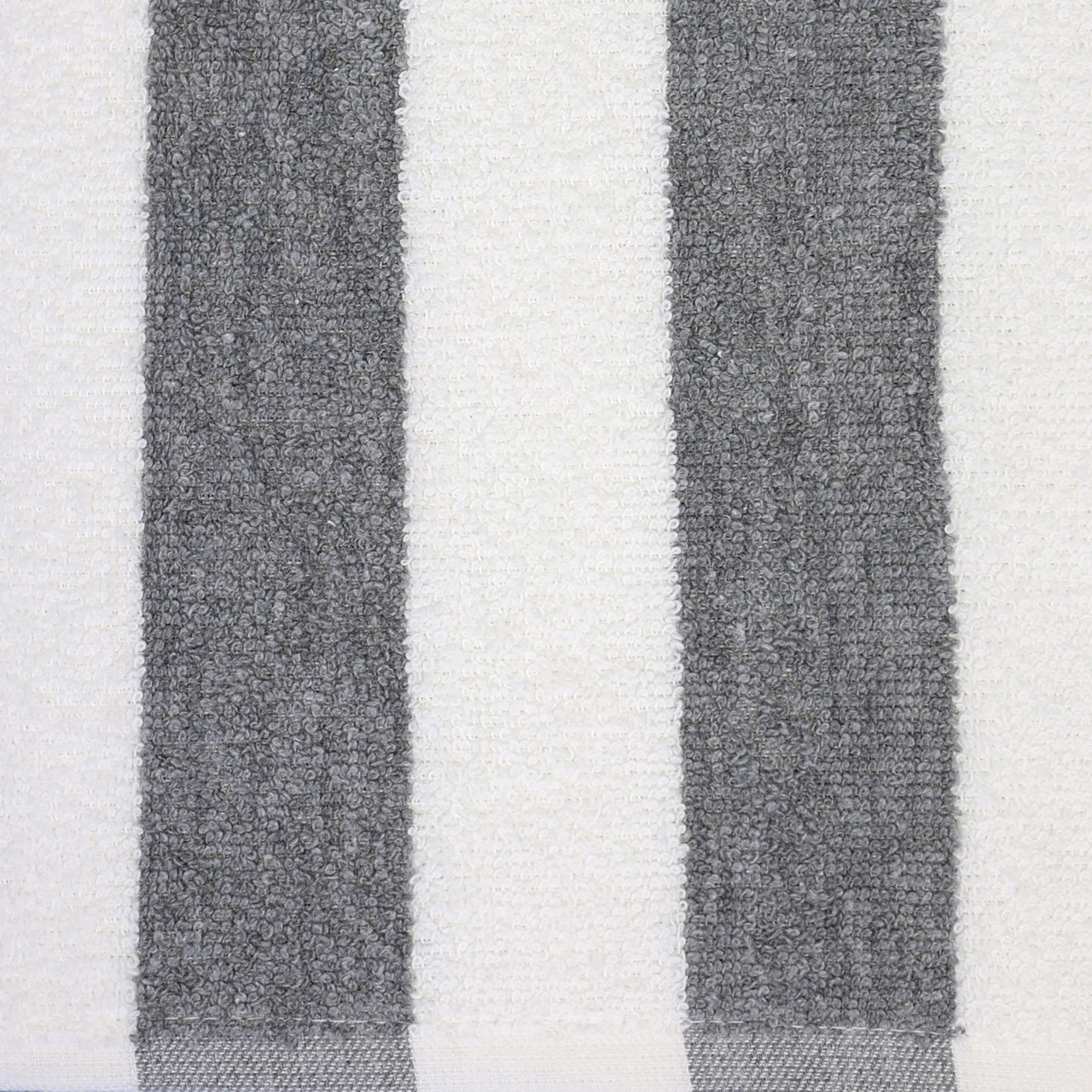 1888 Mills supplier gallery image - Fibertone Cabana Stripe Pool Towels - fibertone_beach_4pk_greycabana_swatch_xbnafc