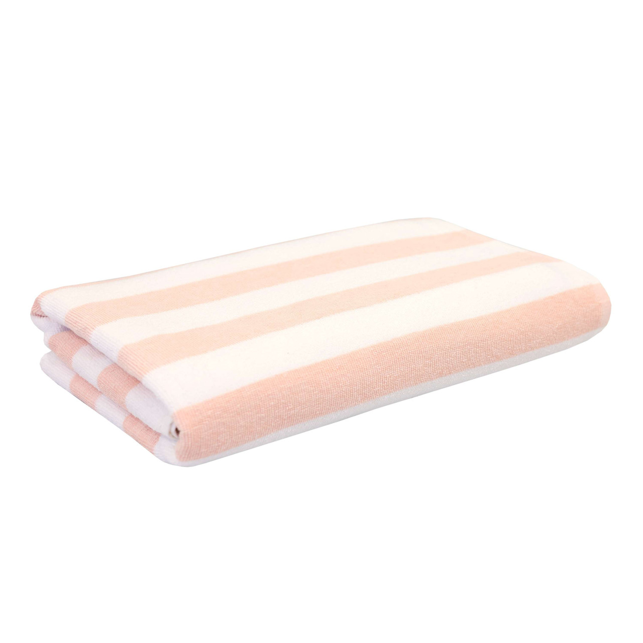 1888 Mills supplier gallery image - Fibertone Cabana Stripe Pool Towels - fibertone_beach_4pk_peachcabana_04