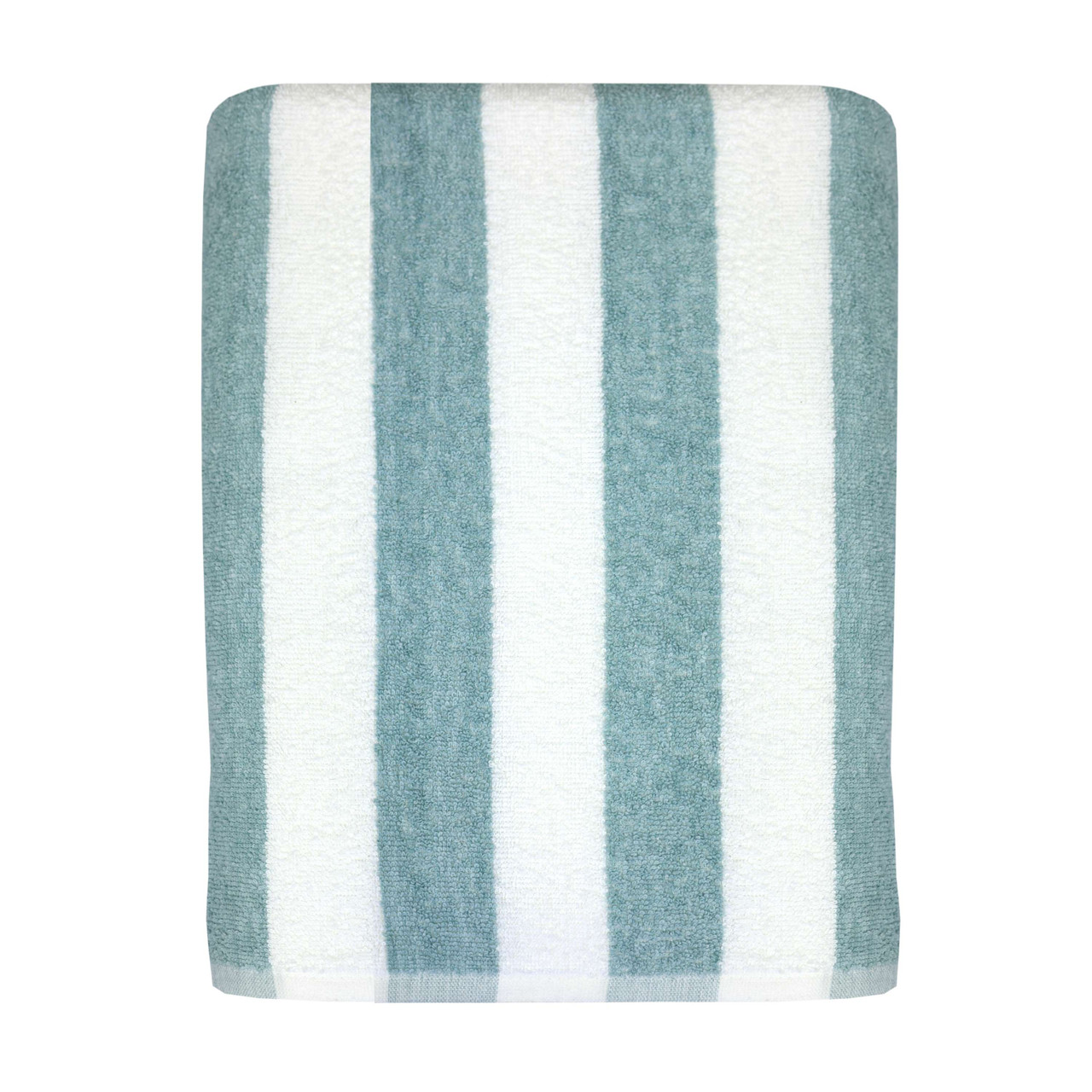 1888 Mills supplier gallery image - Fibertone Cabana Stripe Pool Towels - fibertone_beach_4pk_seafoamcabana_3