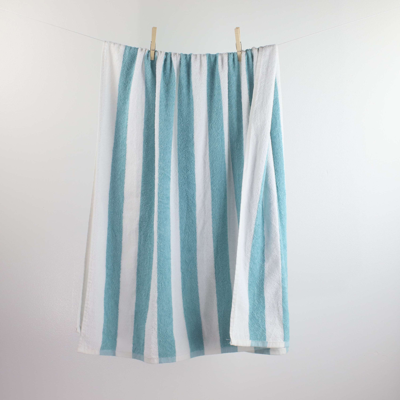 1888 Mills supplier gallery image - Fibertone Cabana Stripe Pool Towels - fibertone_cabana_beach_teal_bt10674tealcs_04