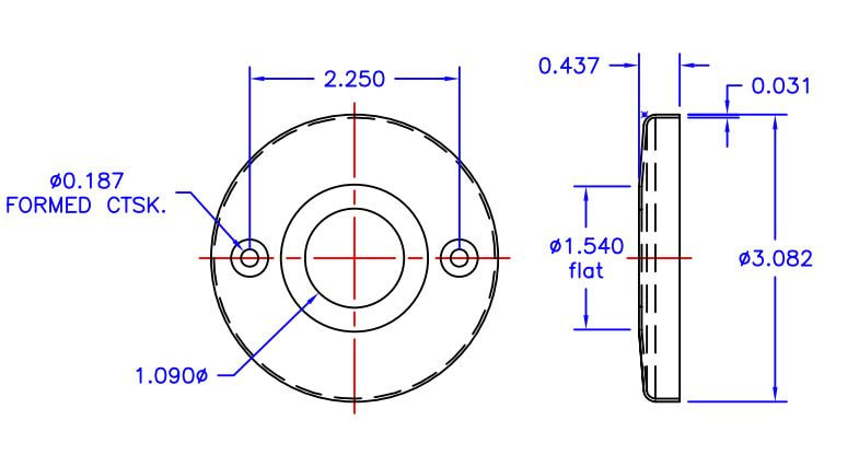 Kartri manufacturer photo - Straight Shower Rod | Break Away Flanges for Straight Shower Rods | Flanges for Straight Shower Rod - 6
