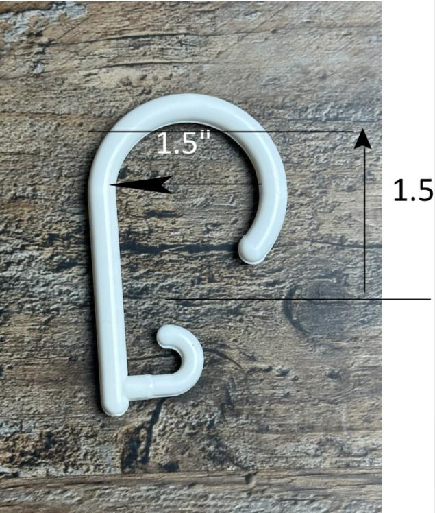 Kartri KARTRI| PLASTIC| OPEN END| SHOWER CURTAIN HOOKS PACK OF 12 