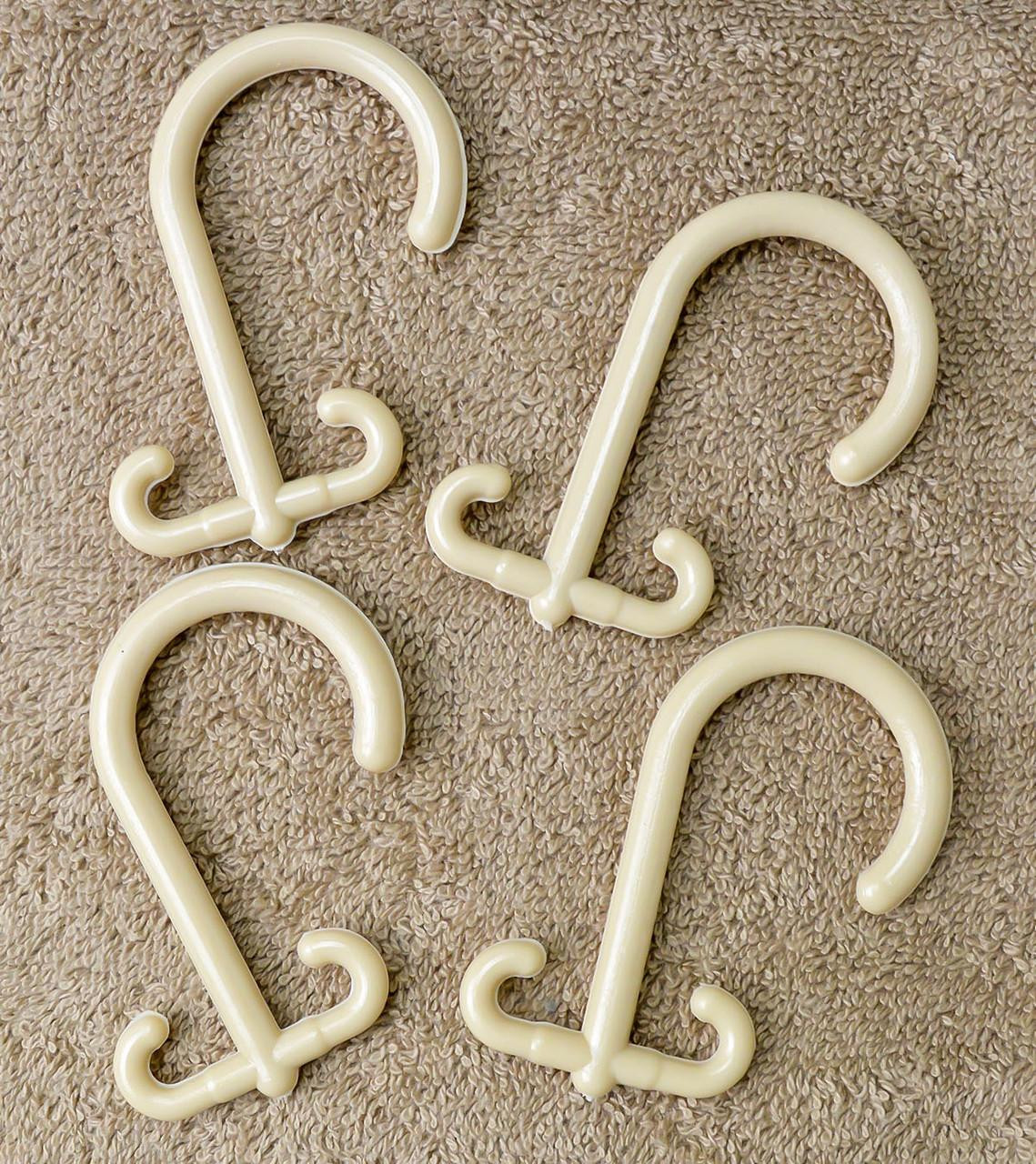  Kartri KA3000 Plastic Double Open End Shower Curtain Hooks - Pack of 12 