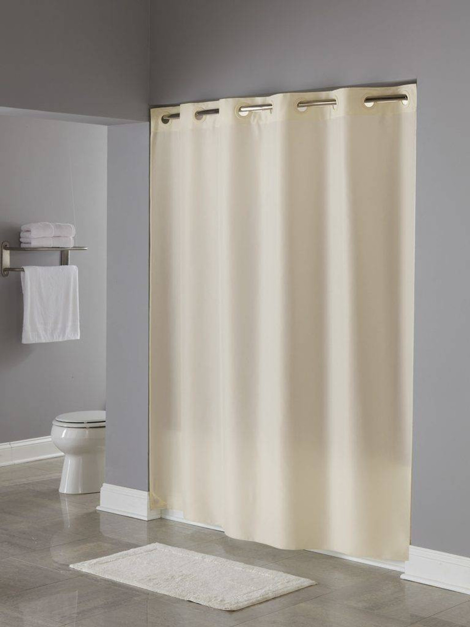 Focus Product Group Focus or Hookless Plainweaveor Polyester or Shower Curtain or Pack of 12