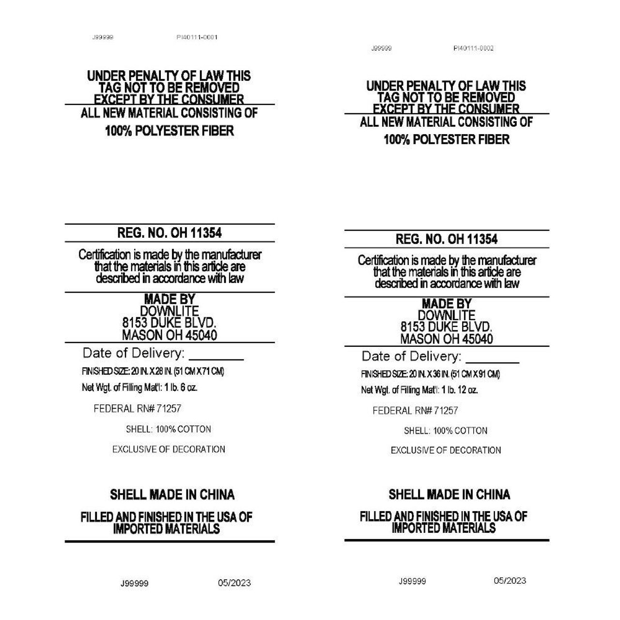 DownLite Bedding PrimaLoft® ThermoPlume Down Alternative Medium Pillow for Back Sleepers by Dream Naturally™ (Hypoallergenic) 