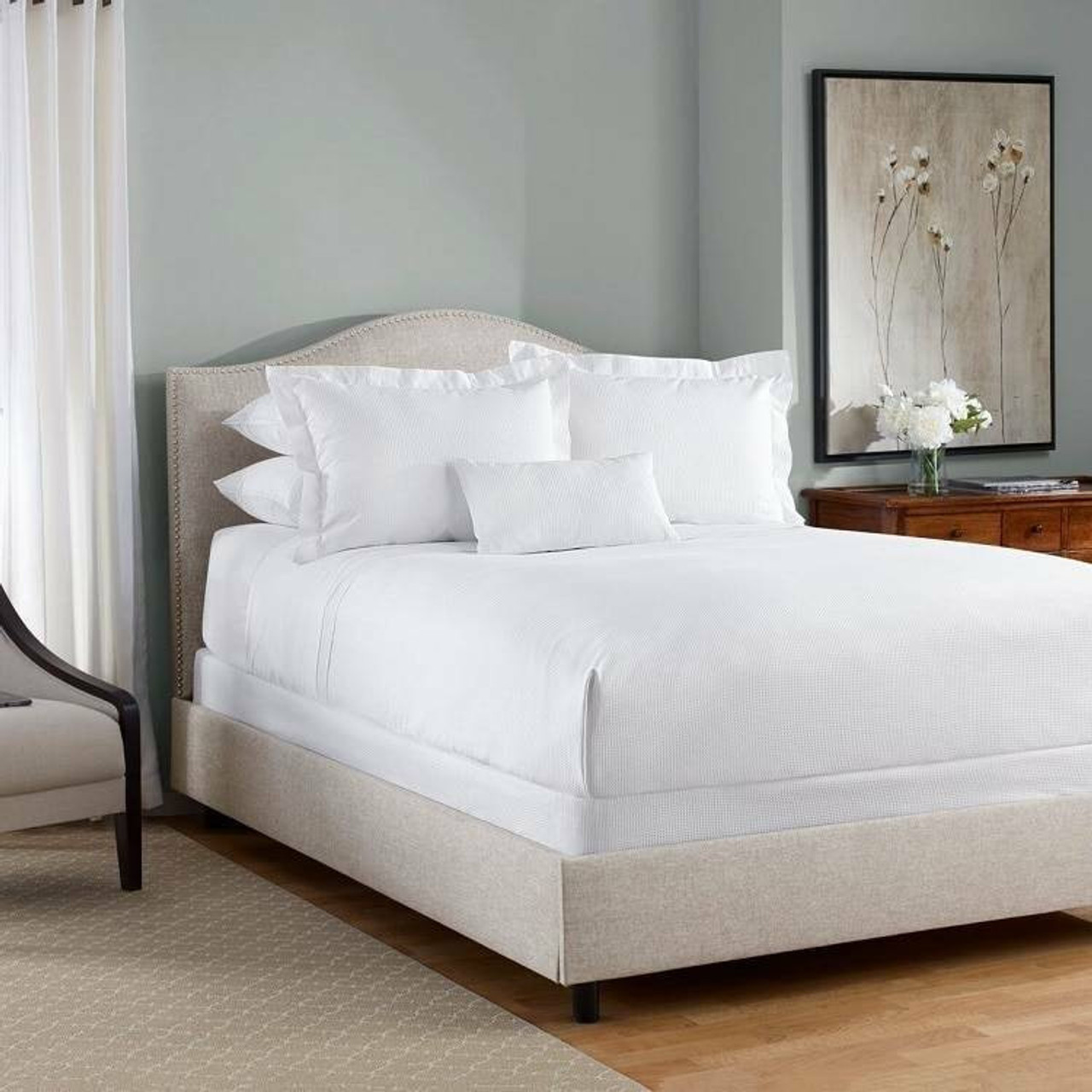 6 new white flat sheet king  108x110 300 thread count parcale hotel 1888 mills 