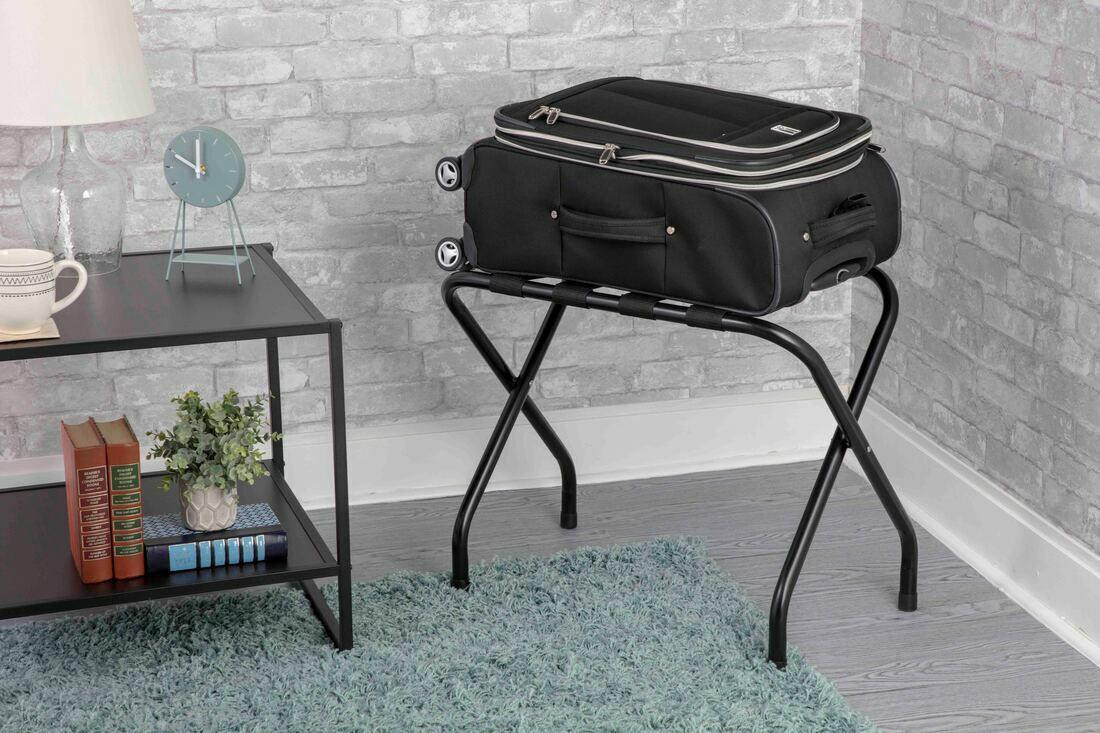 Chrome Luggage Rack for Hotels | Hotels4Humanity