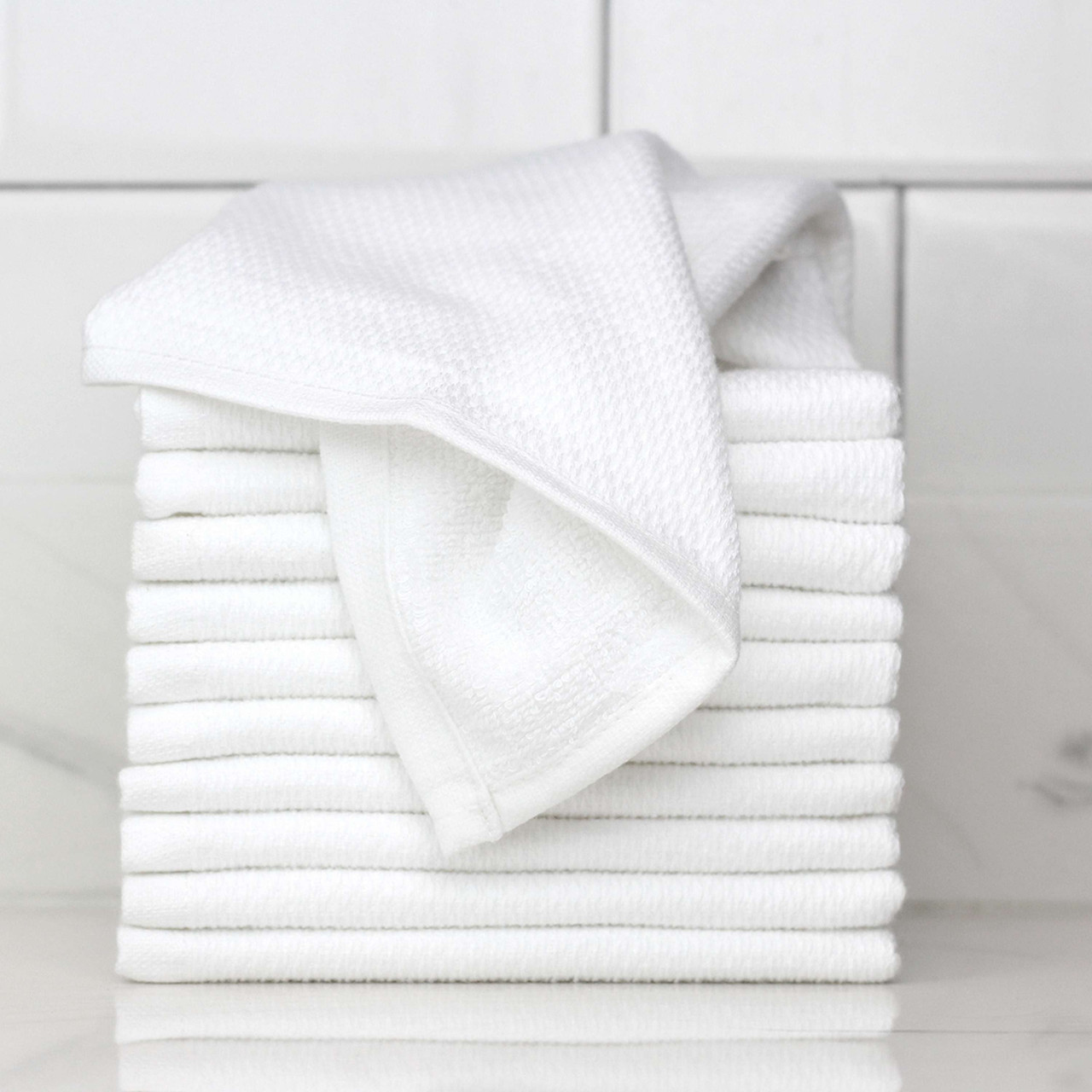 1888 Mills supplier image - Tea Towel Wash Cloth - White - parent product photo
