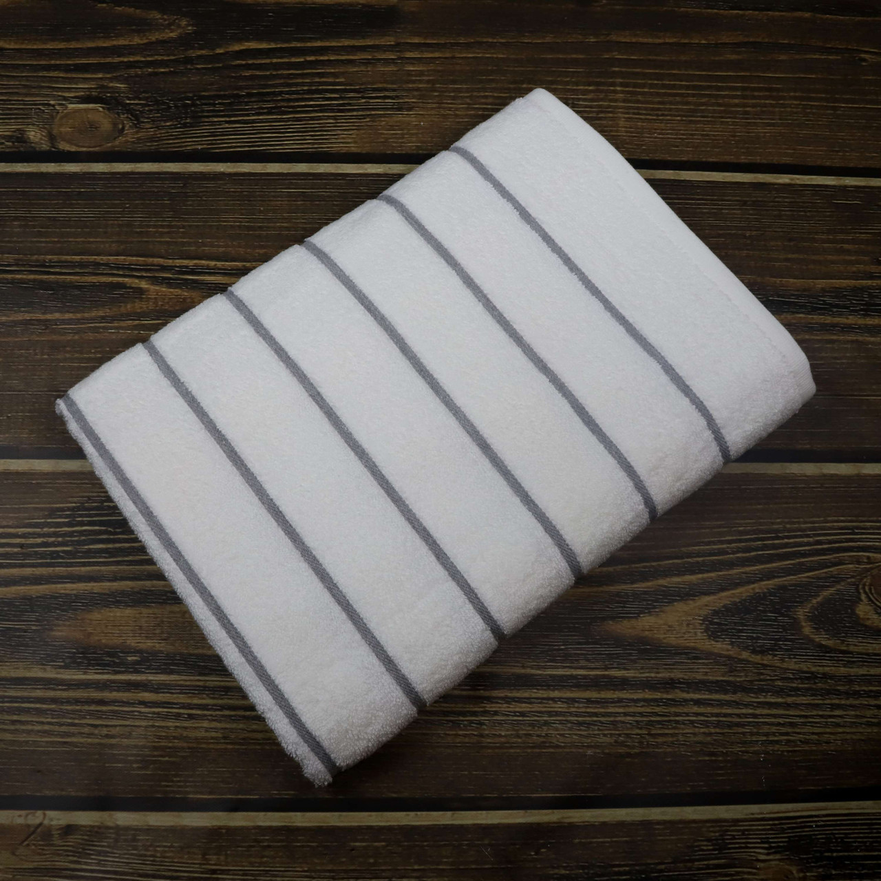 1888 Mills supplier gallery image - Fibertone Twill Ribbed Stripe Pool Towel - s201-u-gys-1-ft20_twillstripe_grey_03