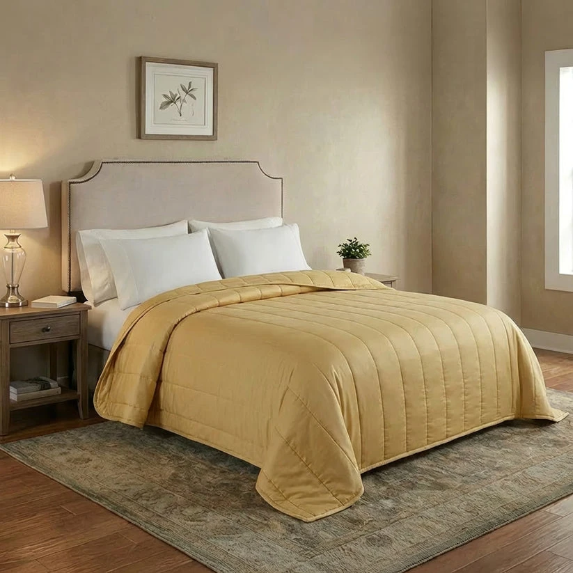 Martex Basics Channel Quilt Bedspread | Cap Twin and Twin