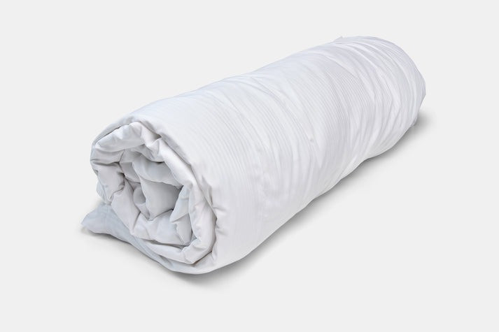 Thomaston Mills American Luxury Lineage T-310 Soft White satin stripe duvet covers