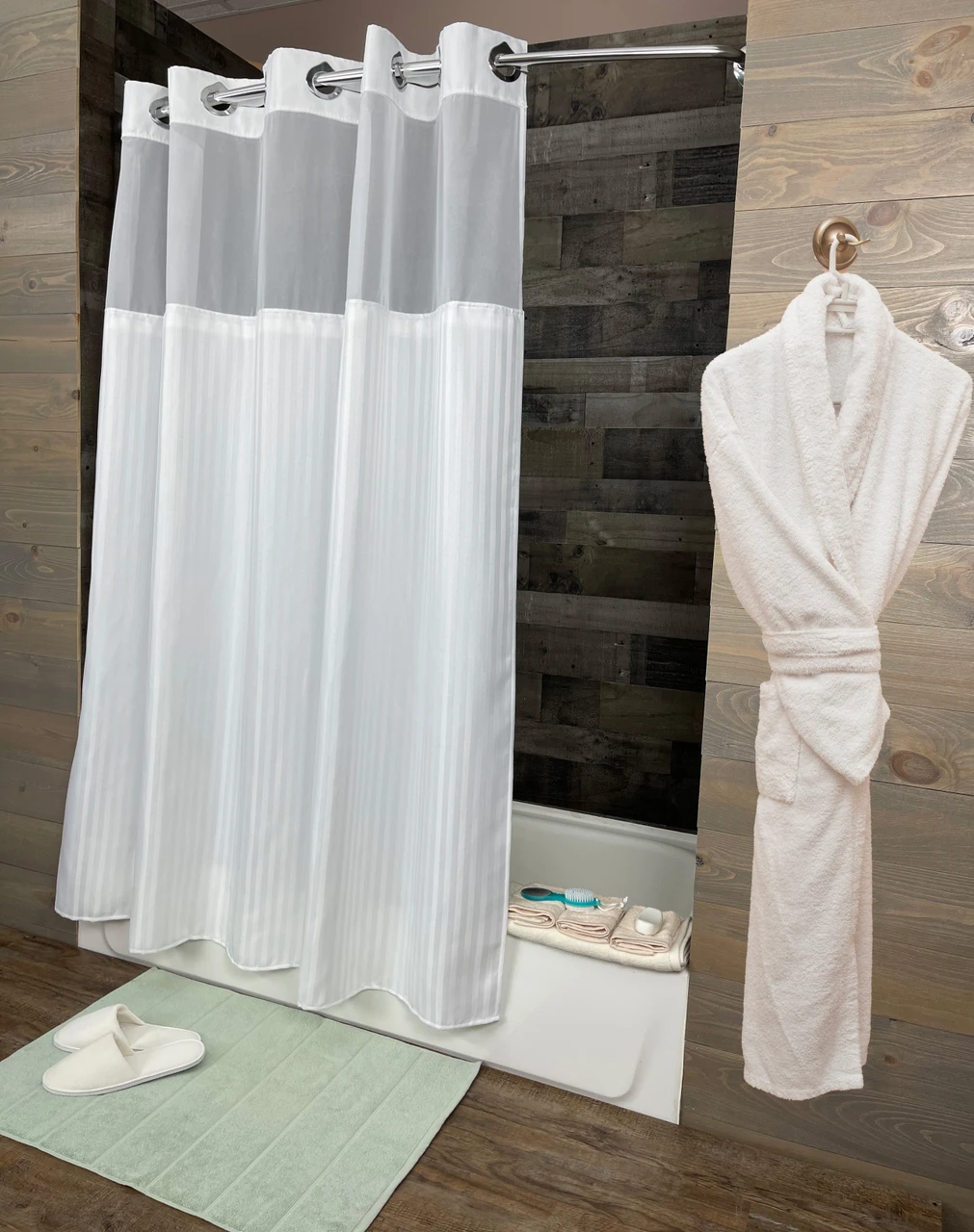 Kartri Herringbone HANG2IT Shower Curtain manufacturer image 2