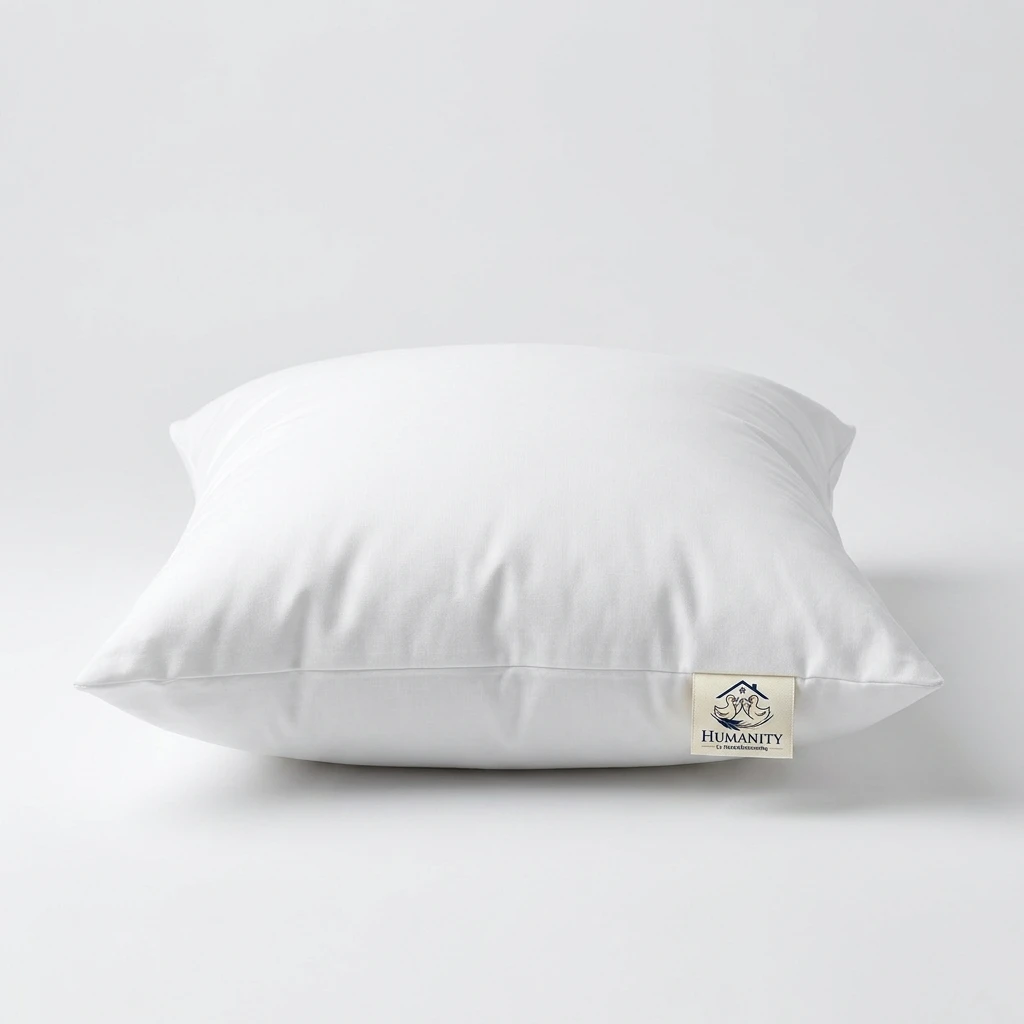 Humanity branded hospitality pillow