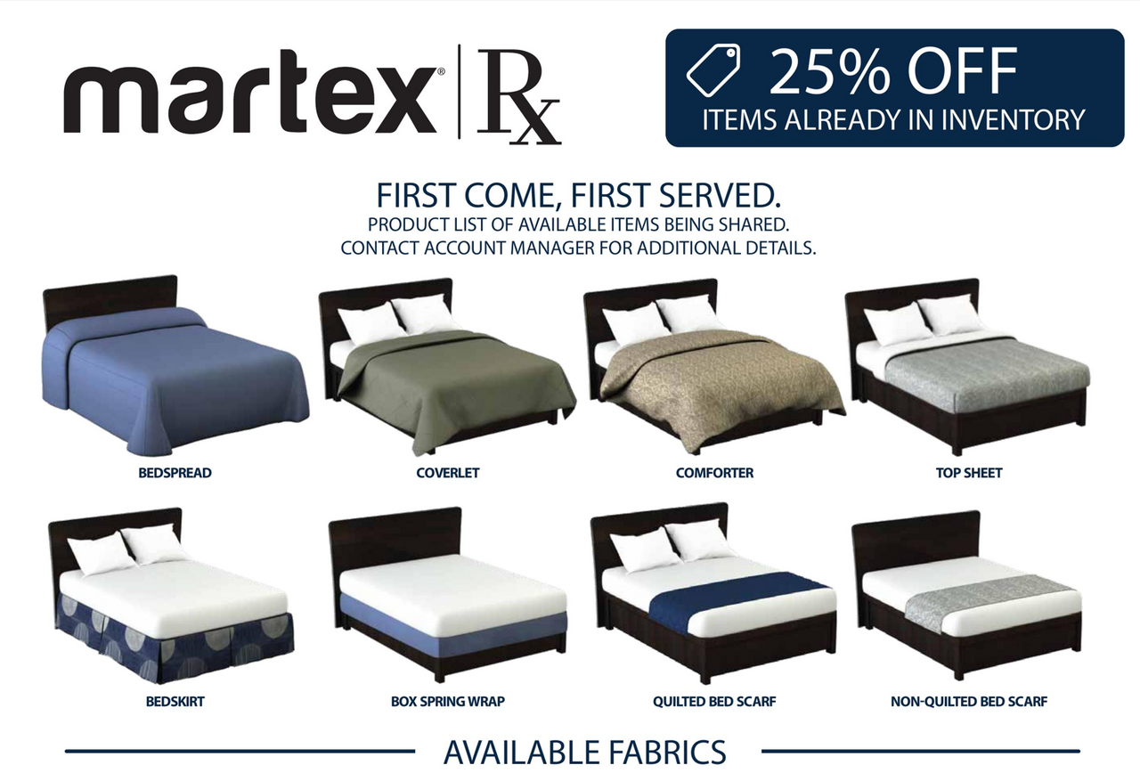 Martex RX Closeout | 25% Off Available Inventory