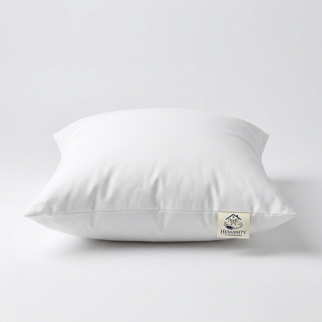 Humanity branded hospitality pillow