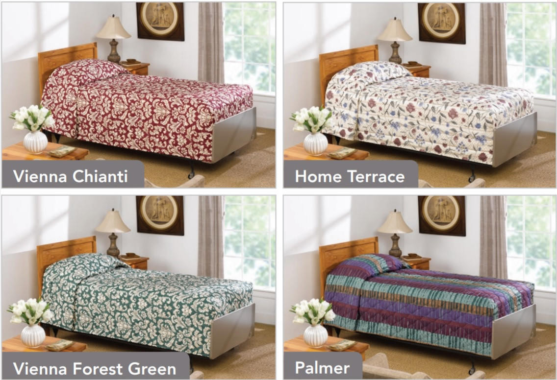 Original Martex Mainspread parent photo: Vienna Chianti is shown at top left. This listing sells that bedspread only; other patterns and room furnishings are excluded. See listing for size and case quantity.
