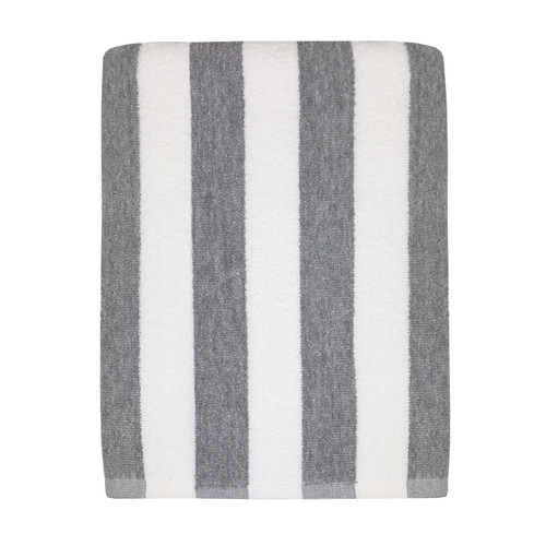 1888 Mills supplier gallery image - Fibertone Cabana Stripe Pool Towels - fibertone_beach_4pk_greycabana_03
